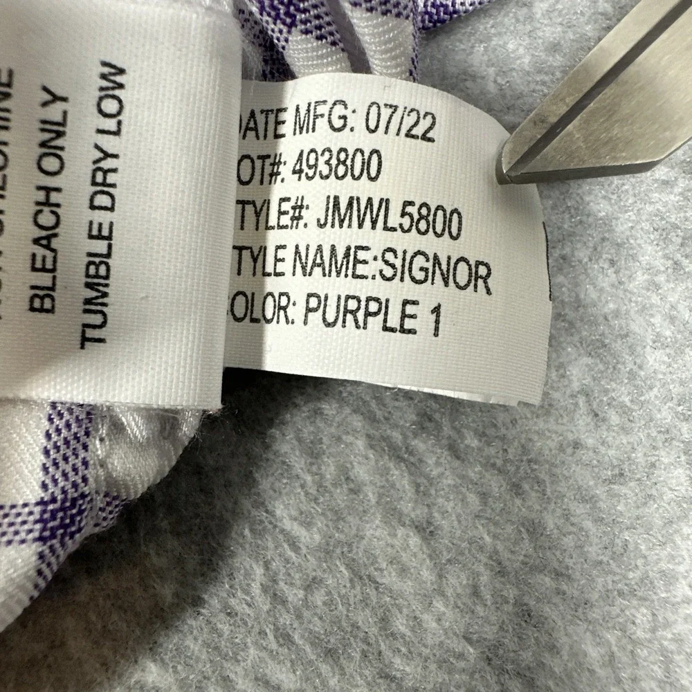 Johnnie O Men's PrepFormance Purple Plaid Button Down Stretch Shirt XXL